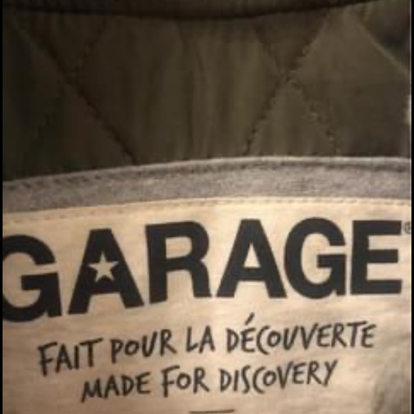 Army green bomber with grey hoodie attached - Picture 3 of 3